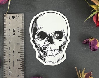 Skull Sticker – Dark Aesthetic Vinyl Decal