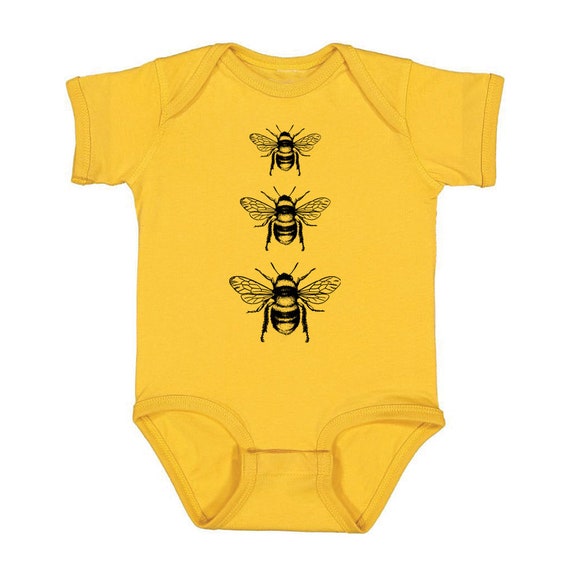 Honey Bee Baby Bodysuit French Bee Bumble Bee Bodysuit | Etsy