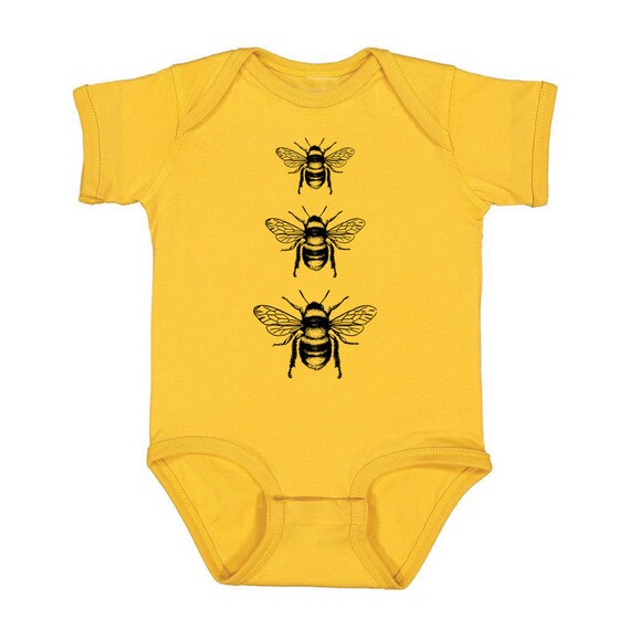 Honey Bee Baby Bodysuit French Bee Bumble Bee Bodysuit Baby Shower