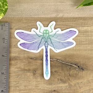 Dragonfly Lover&#39;s Water Bottle Decal - Nature Lovers Sticker - Whimsical Dragonfly Sticker