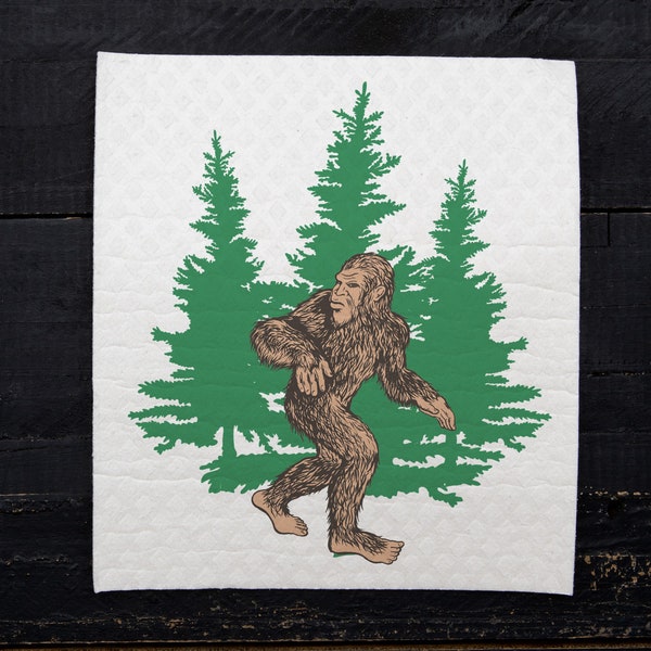 Sasquatch Swedish Dish Cloth - Bigfoot Kitchen