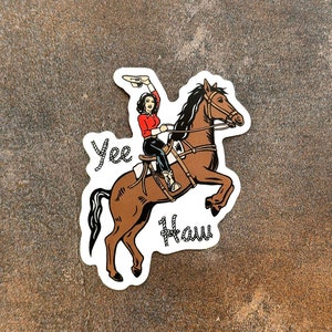 Adesivo in vinile Cowgirl