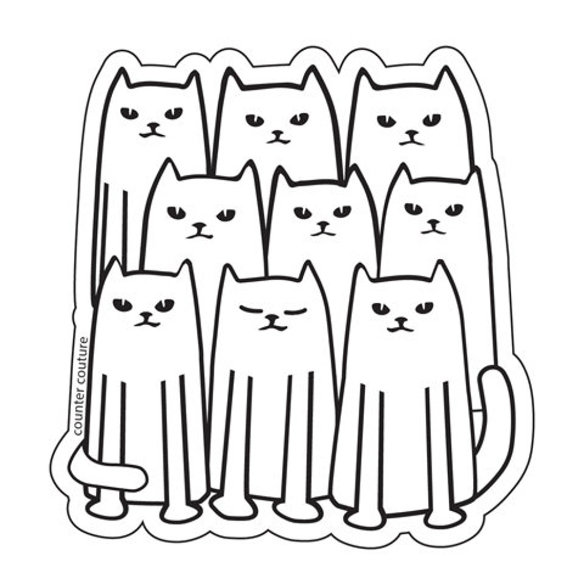 Cat Sticker for Water Bottle Decal Vinyl Kitty Laptop - Etsy