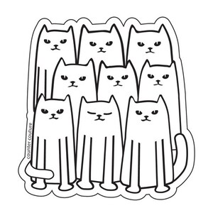 Cat Lover Sticker: Matte Vinyl Decal for Laptop or Water Bottle image 5