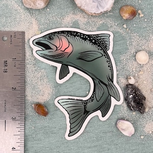 Fly Fishing Essential: Trout Sticker for Tackle Box - Perfect Gift for Fisherman - Trout Vinyl Decal - Fishing Gift
