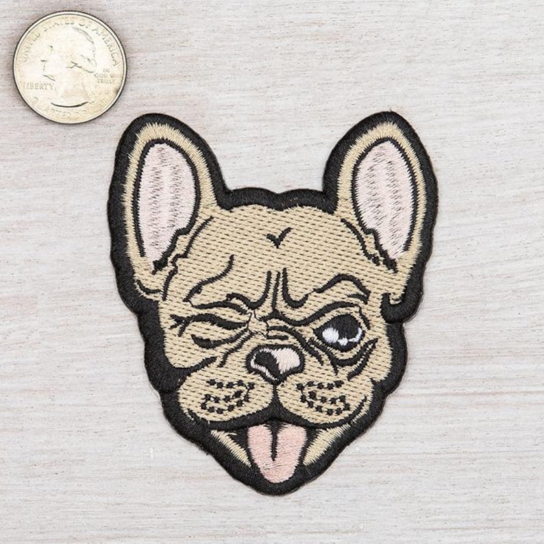 French Bulldog Iron On Patch Etsy