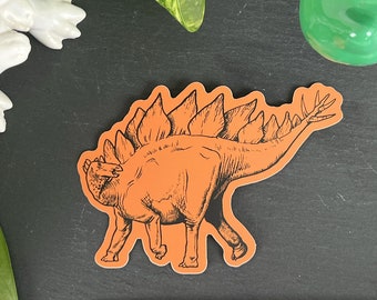 Adesivo Estegossauro para Garrafa de Água - Decalque - Vinil - Estegossauro - Laptop - Presente Dino - Presente Dinossauro - Decalque Réptil - Herbívoro - Stego