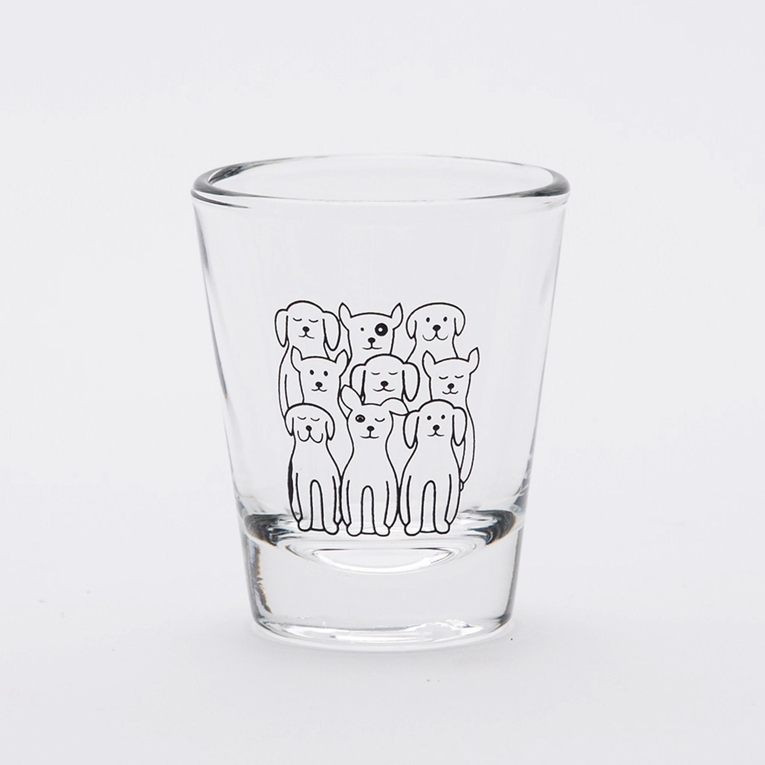 Dog Shot Glass - Barware Verre Chiens Verrerie Sérigraphiée Animal Doggy Glass