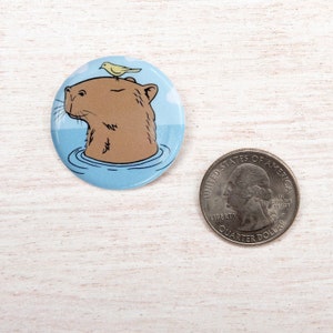 Capybara Pinback Button - 1.25&quot;