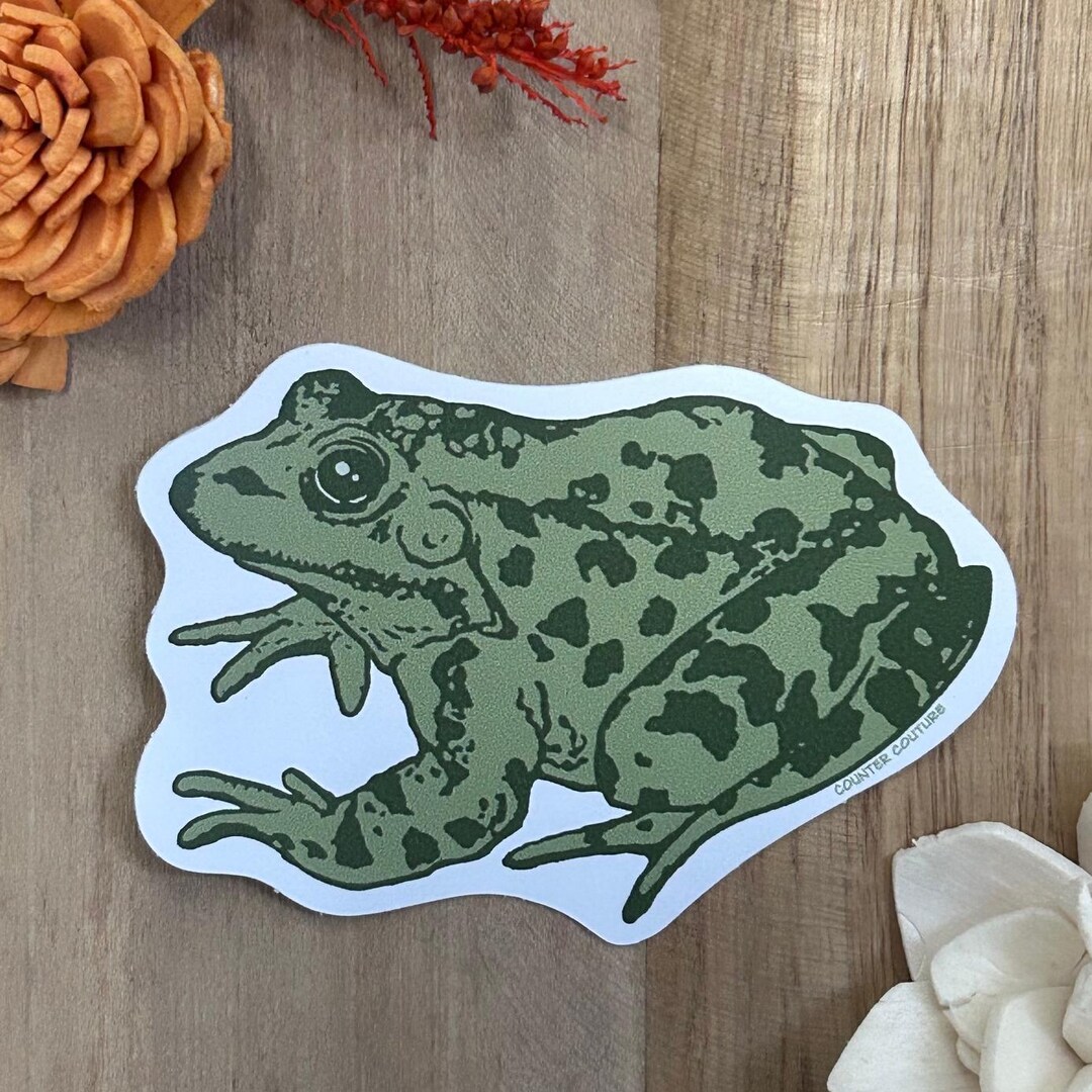 Frog Sticker Decal: Vibrant Matte Vinyl - Weatherproof and Durable ...