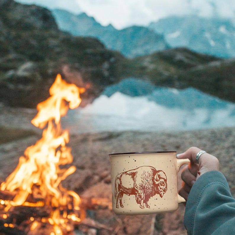 countercouturedesign Bison Coffee Mug - Thumbnail 2