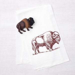 Bison Tea Towel - Buffalo Kitchen Towel