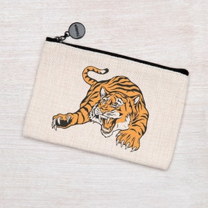 SALE! Slightly Irregular Tiger Zipper Pouch
