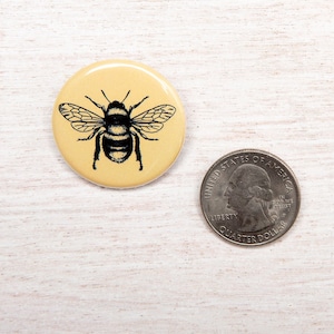 Bee Pinback Button - 1.25"