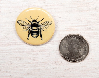 Bee Pinback Button - 1.25"