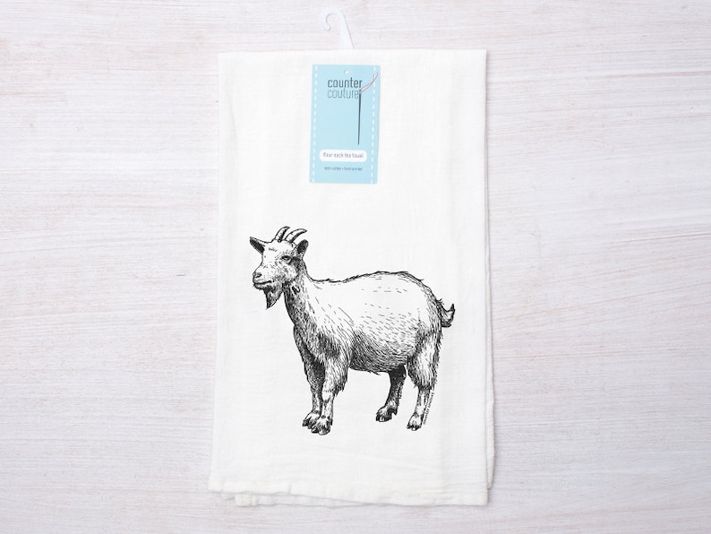 Sale Special Price Tea Towel - Goat Farmhouse Sa Sacramento Mall Flour Decor Dish Cloth