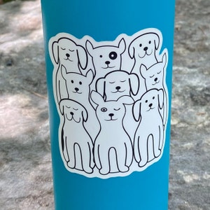 Dog Vinyl Sticker for Water Bottle - Dog Sticker - Puppy Sticker - Dog Gift