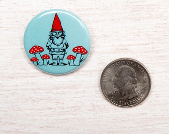 Gnome Pinback Button - 1.25&quot;
