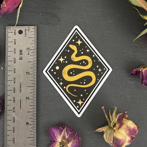 Snake Vinyl Sticker: Weatherproof Laptop, Water Bottle Decal