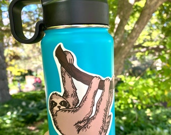 Sloth Sticker for Water Bottle - Decal - Vinyl - Sloths - Laptop - Sloth sticker - Gift - Slow Sloth Gift -  Funny Decal