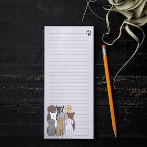 Dog Grocery List Pad: Magnetic Notepad for Fridge (50 Sheets) - Stocking Stuffer