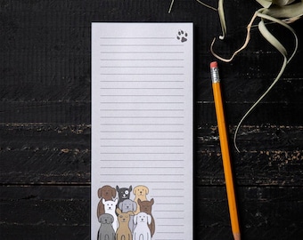 Dog Grocery List Pad: Magnetic Notepad for Fridge (50 Sheets) - Stocking Stuffer