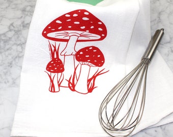 Toadstool Mushroom Tea Towel