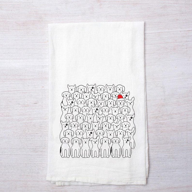 Counter Couture Santa Dogs Tea Towel - Thumbnail 3