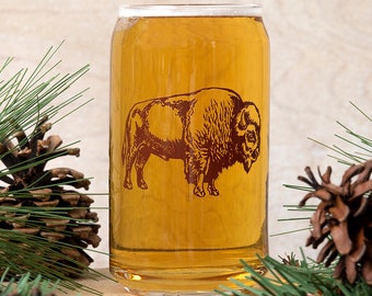 Slightly Irregular Bison Can Glass