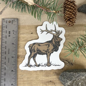Elk Sticker for Water Bottle - Wildlife Vibes: Elk Decal for Water Bottle - Quench Thirst with a Hint of the Outdoors