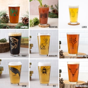 Mix or Match Pint Glasses Beer Glasses Set of 6 Gifts for Men image 3