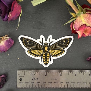 Death Head Moth Sticker - Vinyl Die Cut Sticker