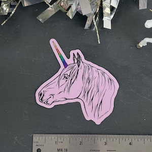 Magical Unicorn Water Bottle Sticker - Whimsical Unicorn Decal for Laptop - Unicorn Sticker - Fantasy Decal