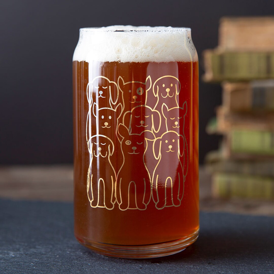 Beer Glass for Dog Lover Barware Drinking Glass Dog Lover Gifts for Him ...