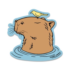 Capybara Aufkleber - Niedlicher Capybara-Aufkleber Perfekt für die Personalisierung Ihrer Ausrüstung - Süßer Tieraufkleber - Capybara Geschenk