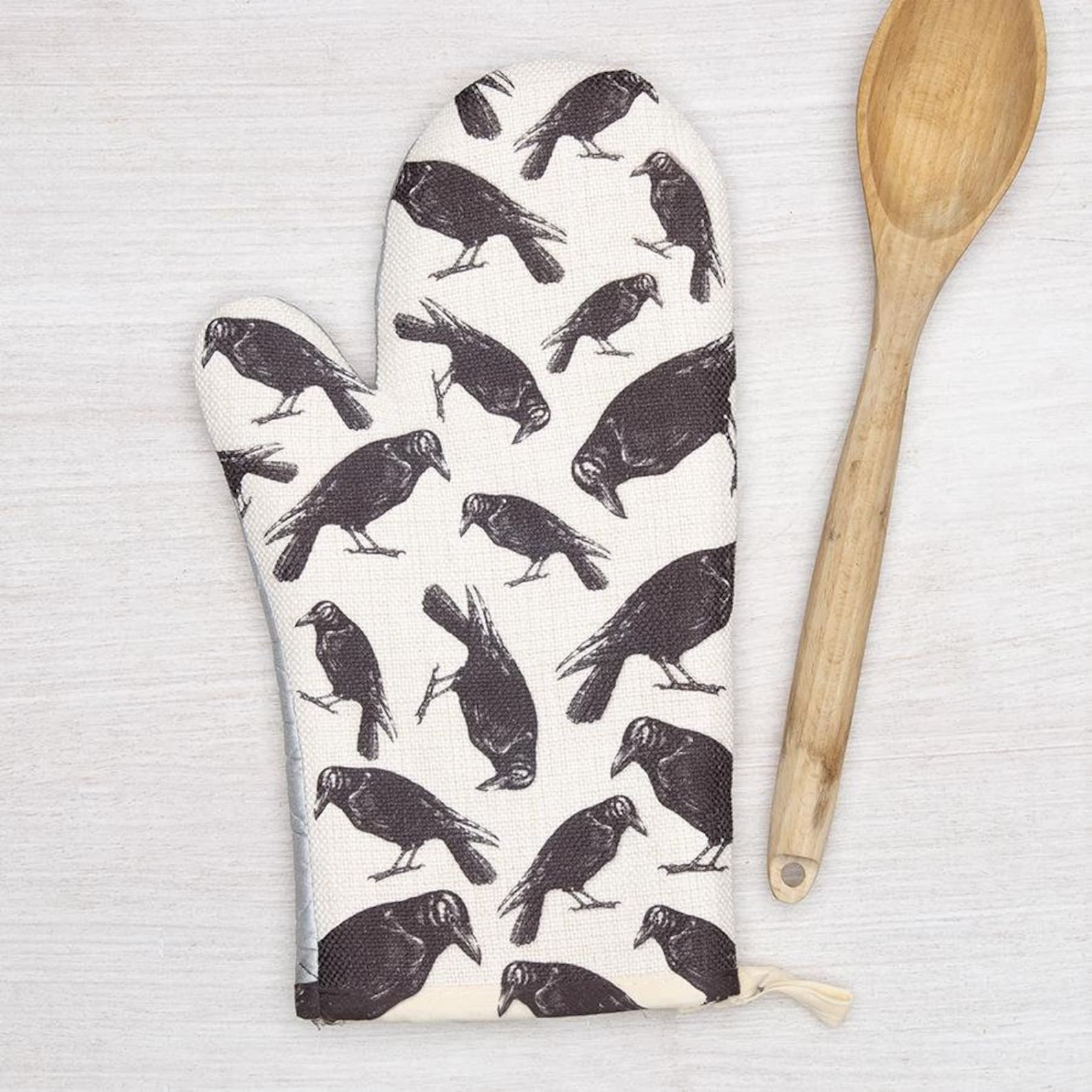 Crow Oven Mitt Etsy