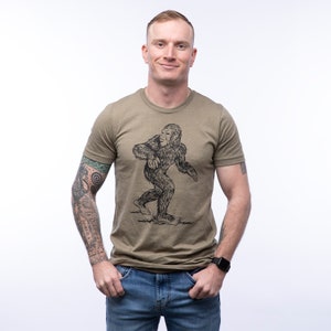 Sasquatch Unisex T-Shirt - Bigfoot Tee - Sasquatch T-Shirt - Bigfoot Shirt - Sasquatch Tee - Funny T-Shirt - Gifts for Him - Gifts for Dad