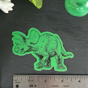 Prehistoric Perfection: Dino Lover's Triceratops Decal - Gift for Dinosaur Enthusiasts - Triceratops Sticker for Water Bottle