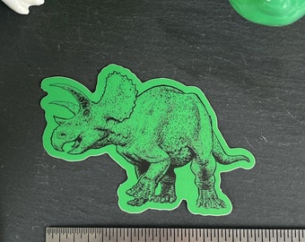 Triceratops Aufkleber: Geschenk für Dinosaurier-Enthusiasten, Wasserflasche Aufkleber
