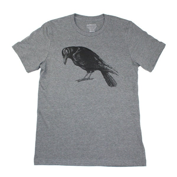 Crow T-shirt for Men Raven Shirt Men's Cozy Tee | Etsy