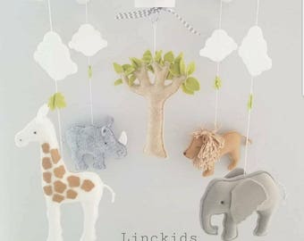 safari animal cot mobile