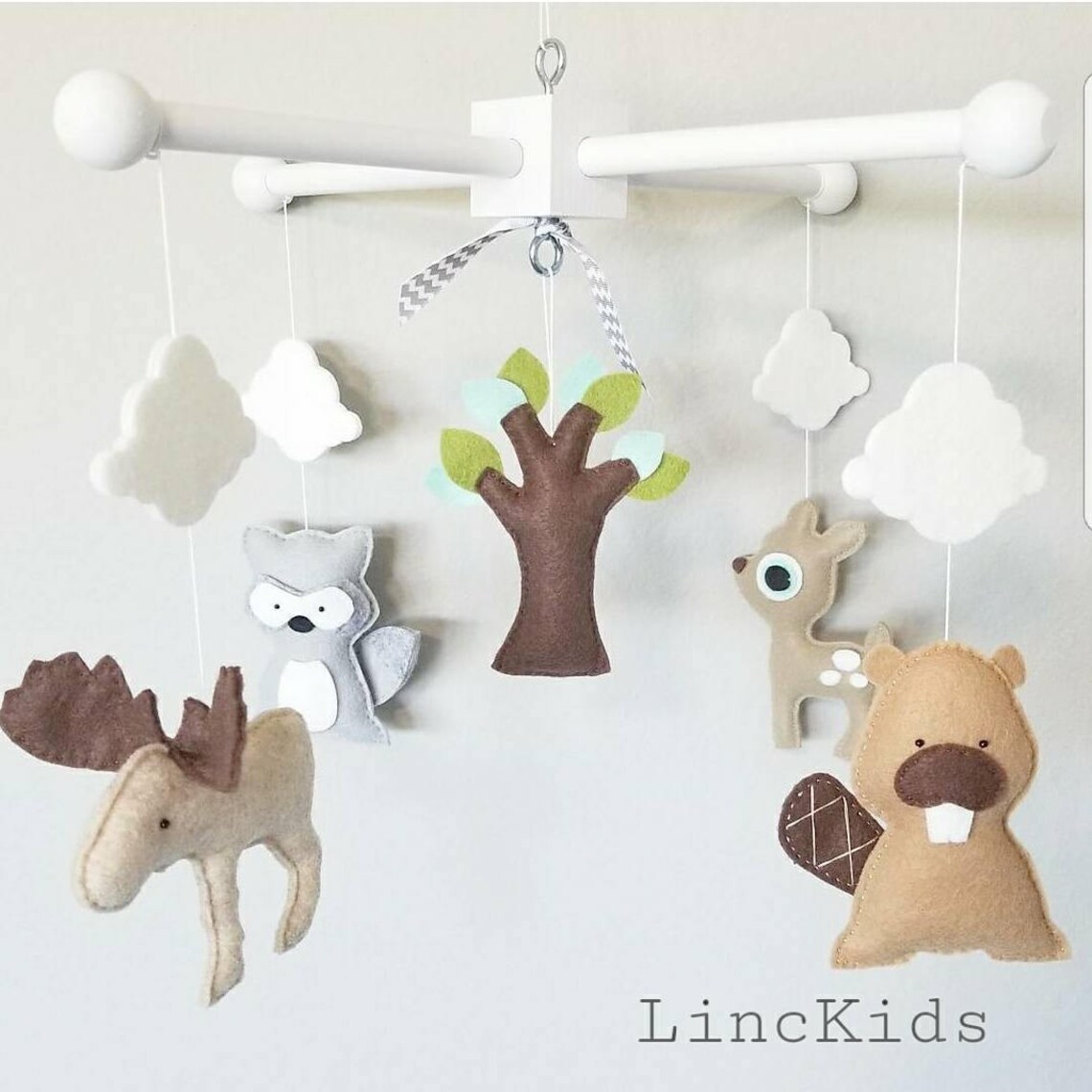 Baby Crib MobileWoodland Animals Crib MobileCustom Made Etsy