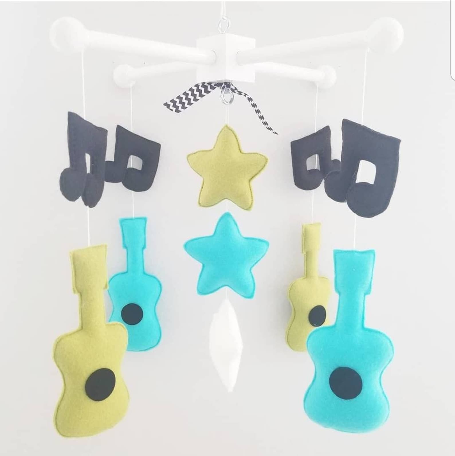 Baby Crib Mobile Guitars Mobile Musical Instruments Baby Etsy