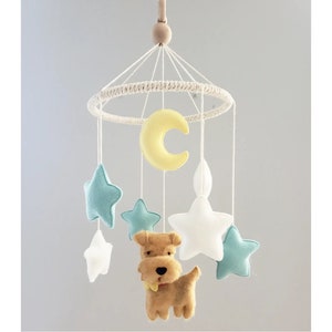 Baby Crib Mobile-Dogs Mobile,Terrier dog  - terrier mobile - Shnauzer -Mobile- Custom Pets Mobile - cute  mobile - personalized pet mobile