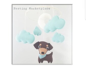 Baby Crib Mobile-Dogs Mobile,dachshund  Mobile- Custom Pets Mobile - cute dachshund mobile - personalized pet mobile
