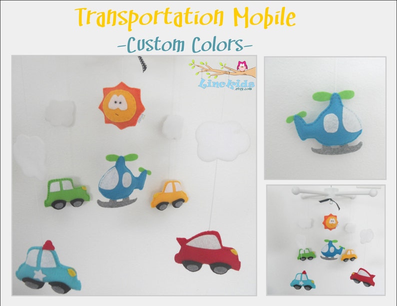 Baby Crib Mobilecars and Helicopter Mobilecustom Made Etsy