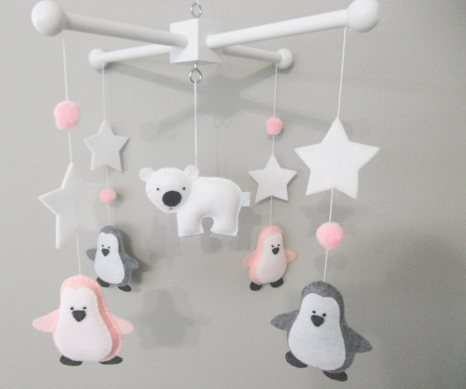 Baby Crib Mobilepenguins Mobilepolar Bear Etsy
