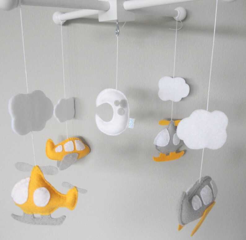 Baby Crib Mobileairplanes and Helicopters Mobilecustom Made Etsy