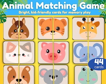Dierenmatchingspel voor peuters | Montessori-activiteit (digitale download)