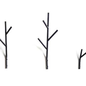 Twig collection clothes hangers - metall steel welded powder coated twigs - clothes or accessories hooks - coat rack
